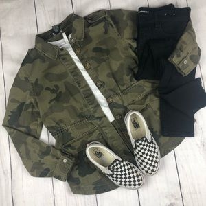 Red Snap Camouflage Jacket
